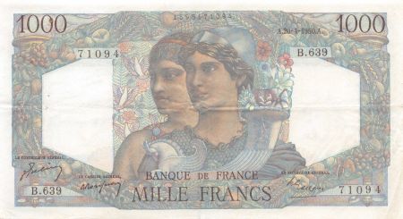 France 1000 Francs Minerve et Hercule - 20-04-1950 Série B.639 - TTB+