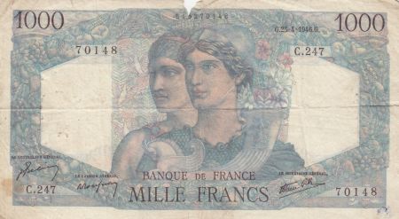 France 1000 Francs Minerve et Hercule - 25-04-1946 - Série C.247
