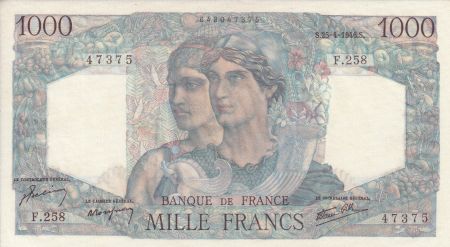 France 1000 Francs Minerve et Hercule - 25/04/1946 - Série F.258
