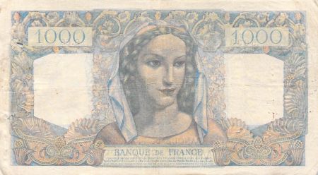 France 1000 Francs Minerve et Hercule - 28-06-1945 Série Q.66 - TB