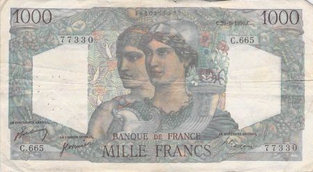 France 1000 Francs Minerve et Hercule - 29-06-1950 Série C.665 - TB