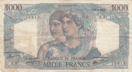 France 1000 Francs Minerve et Hercule - 31-05-1945 - Série F.37