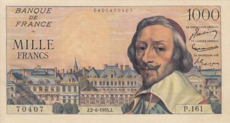 France 1000 Francs Richelieu - 02-06-1955 Série P.161