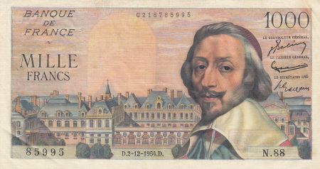 France 1000 Francs Richelieu - 02-12-1954 Série N.88