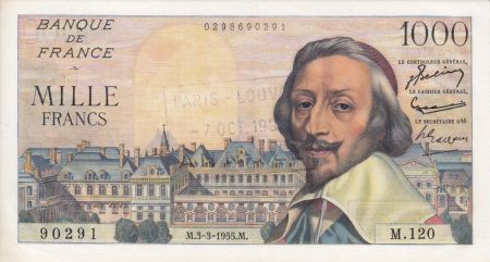 France 1000 Francs Richelieu - 03-03-1955 Série M.120