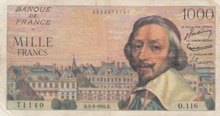 France 1000 Francs Richelieu - 03-03-1955 Série O.116