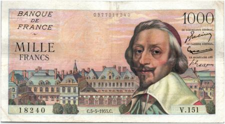 France 1000 Francs Richelieu - 05-05-1955 V.151