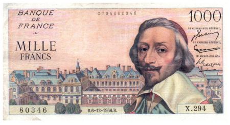 France 1000 Francs Richelieu - 06-12-1956 Série X.294 - TB+