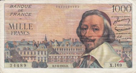 France 1000 Francs Richelieu - 1955 - Série X.169