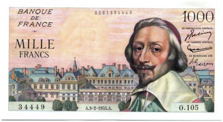 France 1000 Francs Richelieu - 1955