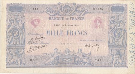France 1000 Francs Rose et Bleu - 03-07-1925 Série R.1970