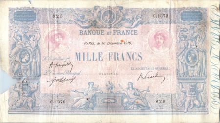 France 1000 Francs Rose et Bleu - 16-12-1919 Série C.1379