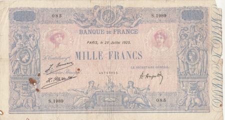 France 1000 Francs Rose et Bleu - 28-07-1925 Série S.1989 - B+