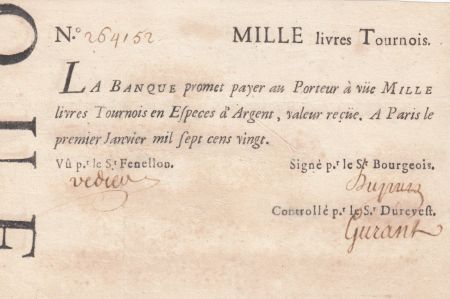 France 1000 Livres Banque de Law - 01-01-1720 , typographié - 264152 - Faux d\'époque