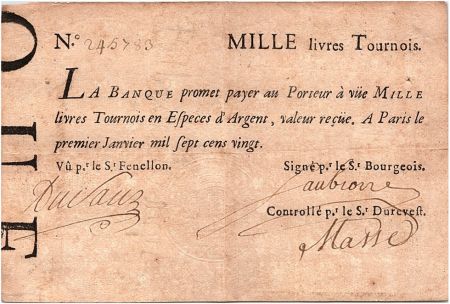 France 1000 Livres Banque de Law 01-01-1720 - Faux
