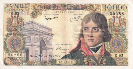 France 10000 Francs - Bonaparte - 04-04-1957 - Série G.63 - P.51.07
