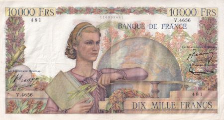 France 10000 Francs - Génie Français - 02-04-1953 - Série V.4656 - F.50.64