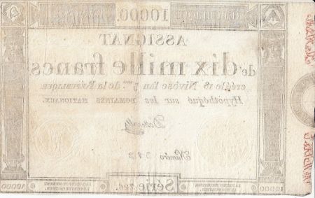 France 10000 Francs 18 Nivose An III - 7.1.1795 - Sign. D\'Osseville