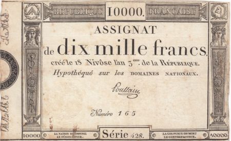 France 10000 Francs 18 Nivose An III - 7.1.1795 - Sign. Poullain
