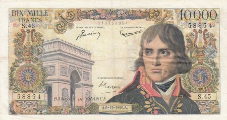 France 10000 Francs Bonaparte - Millésimes variés 1955-1958 - TTB+