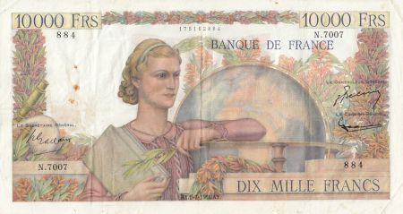 France 10000 Francs Génie Français - 01-07-1954 - Série N.7007