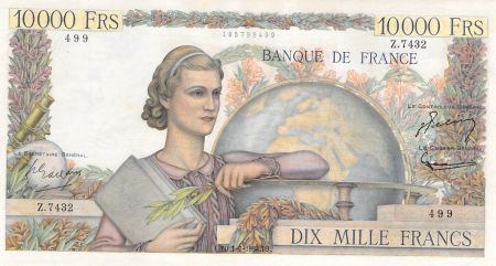 France 10000 Francs Génie Français - 01-07-1954 Série Z.7432 - TTB