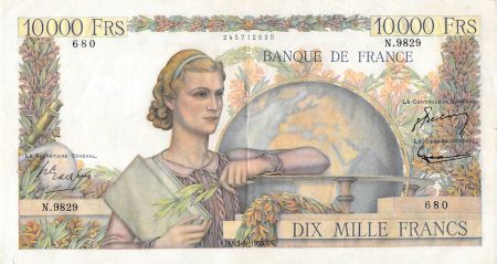 France 10000 Francs Génie Français - 01-09-1955 Série N.9829 - TTB+