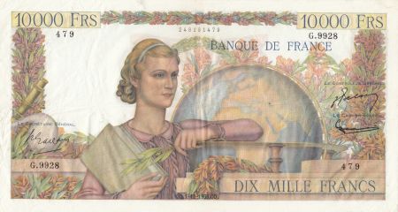 France 10000 Francs Génie Français - 01-12-1955 Série G.9928 - TTB