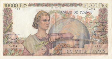 France 10000 Francs Génie Français - 02-04-1953 - Série O.4618 - TTB +