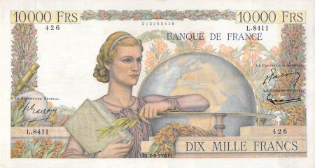France 10000 Francs Génie Français - 03-03-1955 Série L.8411 - TTB