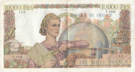 France 10000 Francs Génie Français - 04-05-1951 Série Y.1442-123 - pTTB