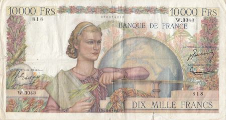 France 10000 Francs Génie Français - 04-09-1952 Série W.3043- TB+