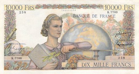 France 10000 Francs Génie Français - 04-11-1954 Série K.7700 - TTB