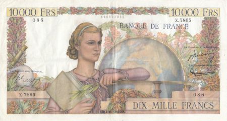 France 10000 Francs Génie Français - 04-11-1954 Série Z.7865 - TTB