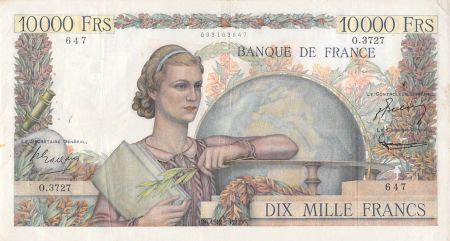 France 10000 Francs Génie Français - 04-12-1952 Série O.3727 - TTB