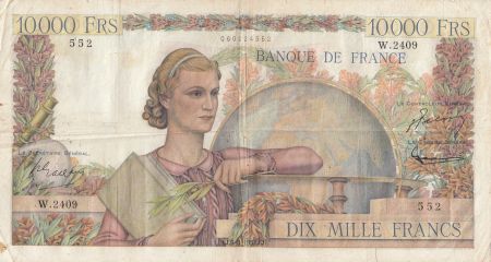 France 10000 Francs Génie Français - 06-03-1952 Série W.2409 - TB+