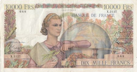 France 10000 Francs Génie Français - 06-12-1951 Série X.2127 - TTB