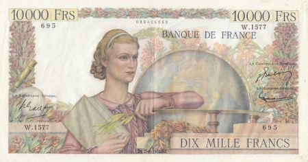 France 10000 Francs Génie Français - 07-06-1951 Série W.1577 - TTB