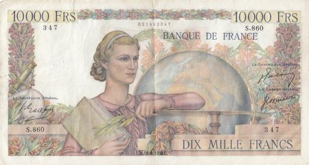 France 10000 Francs Génie Français - 18-08-1950 Série S.860 - TB