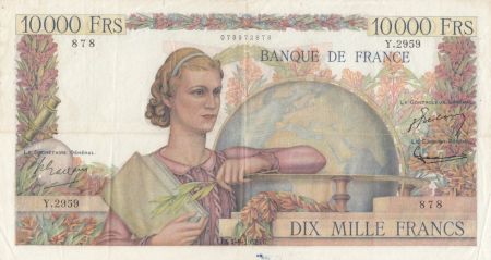 France 10000 Francs Genie Français - Y.2959 - 1952