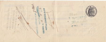 France 12 francs - Reçu de chèque de banque - Fenaille et Despeaux - 24-11-1906