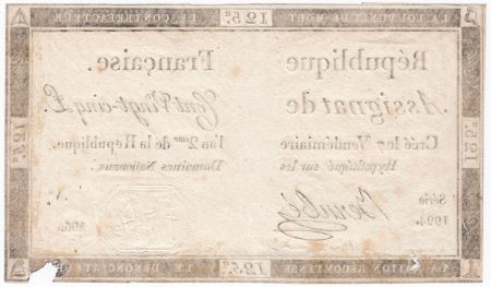 France 125 Livres - 7 Vendémiaire An II - 1793 - Sign. Berubé - PTB