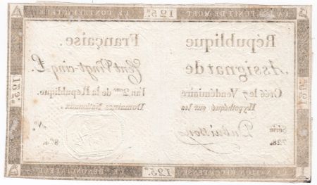 France 125 Livres - 7 Vendémiaire An II - 1793 - Sign. Dubuisson - TTB