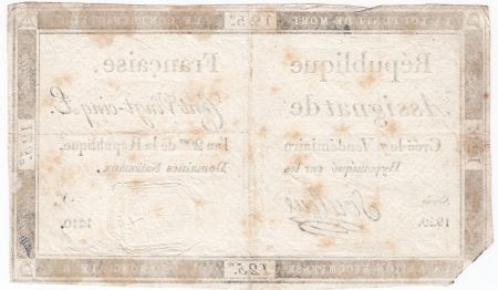 France 125 Livres - 7 Vendémiaire An II - 1793 - Sign. Souleux - PTB