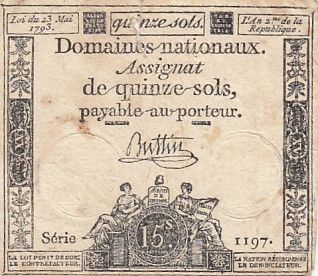 France 15 Sols - Liberté et Droit (23-05-1793) - Sign. Buttin - Série 1197