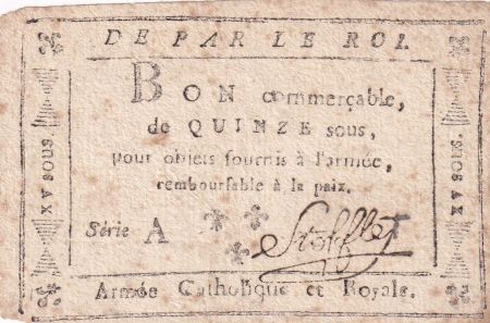 France 15 sous - Bon de Maulevrier dit Bon de Stofflet - 1794