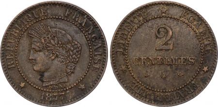 France 2 centimes Cérès - Troisième République - 1877 A Ancre