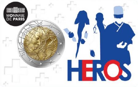 France 2 Euros Commémo. BU France 2020 - Recherche Médicale - HEROS (Coincard)