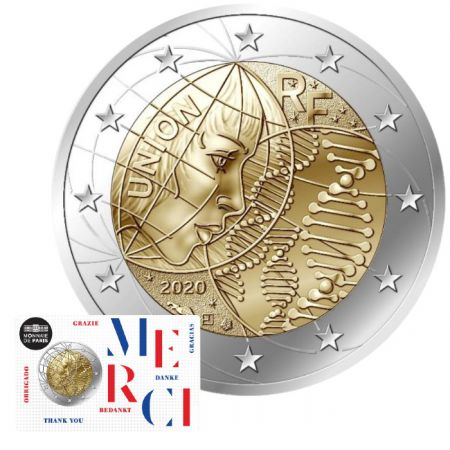 France 2 Euros Commémo. BU France 2020 - Recherche Médicale - MERCI (Coincard)