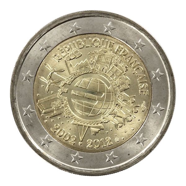 Pièce de monnaie 2 euros collection République Française 2002-2012